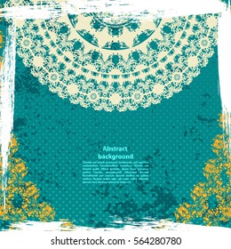 Abstract Background. Grunge Retro Style. Ornament. Banner, card. Vector Illustration.