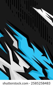 abstract Background grunge sport jersey design for football soccer, racing, esports, running,in blue color Vector Template EPS 10