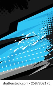 abstract Background grunge sport jersey design for football soccer, racing, esports, running,in blue color Vector Template EPS 10