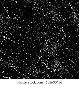 Abstract Background in Grunge Style. Ink Splashes Seamless Pattern. Hand Drawn Spray Texture. 