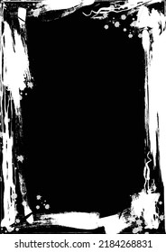 Fondo abstracto en un estilo grueso con manchas blancas en el diseño negro para plantilla, portada, ilustración