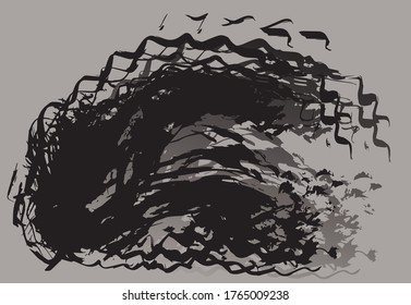 Abstract background, grunge texture, Brush strokes. Hand drawn illustrations. Usable for advertisement, banners, card, book cover, brochure, decoration, poster, web header template and etc.