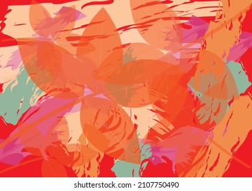 Abstract background grunge texture handrawn mixed shapes. Leaf object.Eps10 Vector