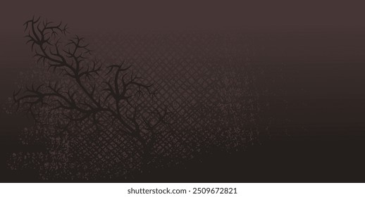 Fondo Abstractas con textura grunge y silueta de árbol - ramas