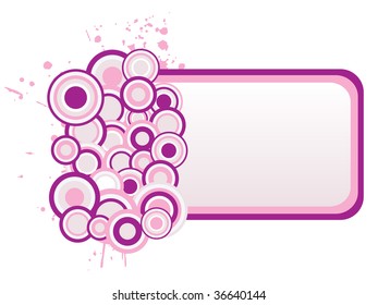 abstract background with grungy circle illustration