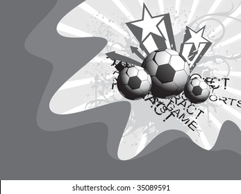 abstract background with grungy soccer arrow and star