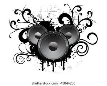 fondo abstracto con vinilo grueso y arte