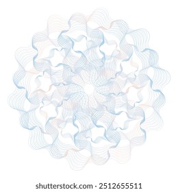 Abstract background with guilloche lines pattern. Luxury design pearl color vector template useful for certificate, diploma, official document, formal paper, banner