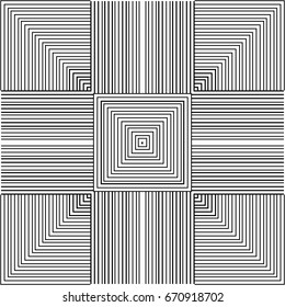 Abstract background with guilloche. Thin lines black on a white background.