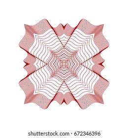 Abstract background with guilloche. Thin wavy lines color.