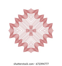 Abstract background with guilloche. Thin wavy lines color.