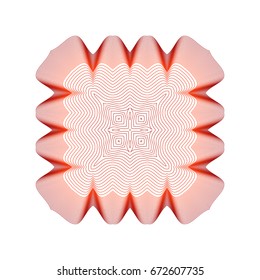 Abstract background with guilloche. Thin wavy lines color.