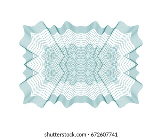 Abstract background with guilloche. Thin wavy lines color.