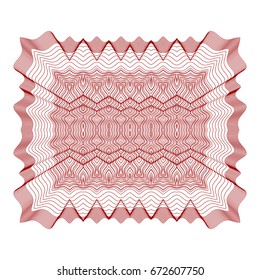 Abstract background with guilloche. Thin wavy lines color.