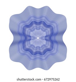 Abstract background with guilloche. Thin wavy lines color.