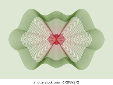 Abstract background with guilloche. Thin wavy lines color.