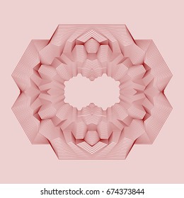 Abstract background with guilloche. Thin wavy color lines.