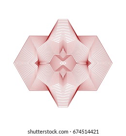 Abstract background with guilloche. Thin wavy color lines.