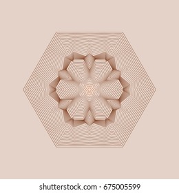 Abstract background with guilloche. Thin wavy color lines.