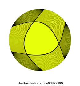 Abstract background with guilloche. Thin wavy color lines on a white background