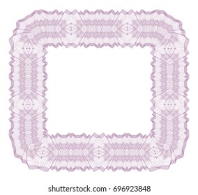 Abstract background with guilloche. Thin wavy color lines on a white background