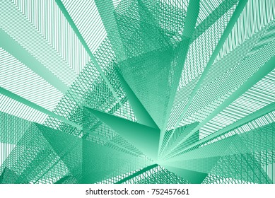 Abstract background with guilloche. Thin wavy color lines on a white background