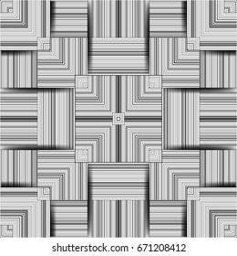 Abstract background with guilloche. Thin white lines on a black background