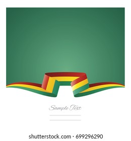 Abstract background Guinea flag ribbon