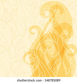 Abstract background hair curls and waves.