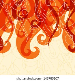 Abstract background hair curls and waves.