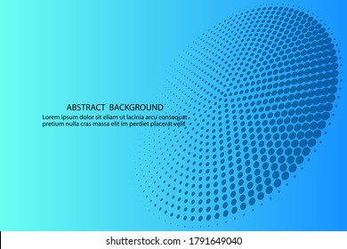 
Abstract background, halftone blue dots design, vector particle circles