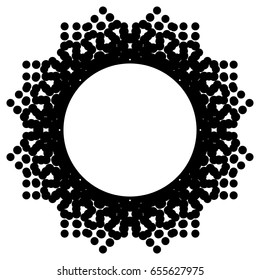 Abstract background. Halftone circles, halftone dot pattern. Repeating geometric tiles. Vector clip art.