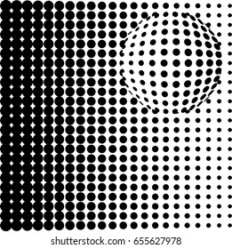 Abstract  background. Halftone circles, halftone dot pattern. Repeating geometric tiles. Vector clip art.