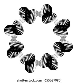 Abstract background. Halftone circles, halftone dot pattern. Repeating geometric tiles. Vector clip art.