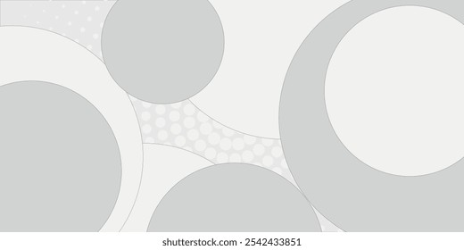 Abstract background with halftone circles and dots pattern. Grey and white background, eps10. modern.