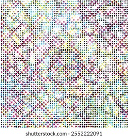 abstract background with halftone cmyk dote pattern set, seamless pattern with dots, a colorful pattern of dots on a white background