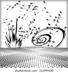 Abstract background with halftone dots