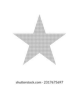 Abstract background halftone dots dark in the form of a star
