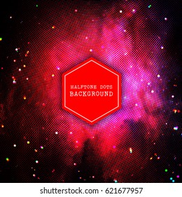 Abstract background with a halftone dots design