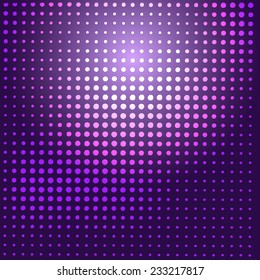 Abstract background. Halftone dots background. Disco lights. Vector illustration.