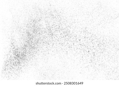 Textura De Cómic Negro Sobre Fondo Blanco. Papel viejo. Fondo futurista punteado moderno. Superposición de ruido de desvanecimiento. Medio tono de ruido. Abstractas patrón de pared. Ilustración vectorial, Eps 10.