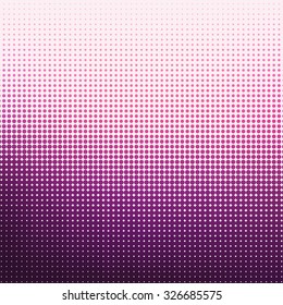 Abstract background with halftone effect. Circles in pink and purple on  white background
