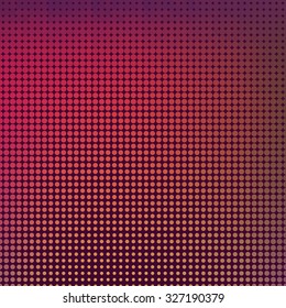 Abstract background with halftone effect. The circles in various shades of pink to dark pink background