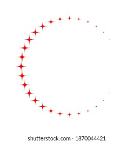 Antecedentes abstractos. Ilustración del efecto semitono. Estrellas rojas de fondo blanco.