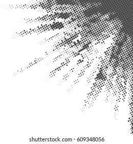 Abstract background with halftone effect, monochrome colors