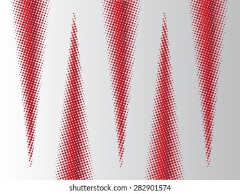 Abstract background with halftone effect red triangles