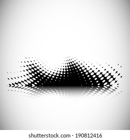 abstract background with halftone effect and reflection