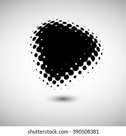abstract background with halftone effect sign