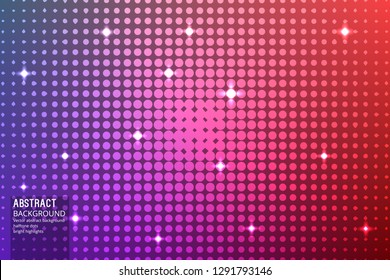 Abstract Background with Halftone and Glow. Vector Red purple Template for Design, Slides, start pages, Video Intros.
