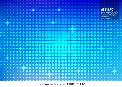 Abstract Background with Halftone and Glow. Vector Blue Template for Design, Slides, start pages, Video Intros.